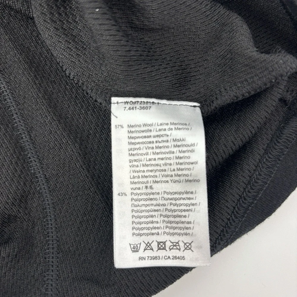 Helly Hansen‎ Lifa Merino Wool Crew Neck Mens Small Base Layer Shirt Black